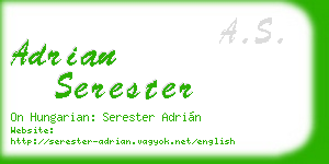 adrian serester business card