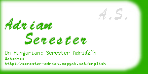 adrian serester business card